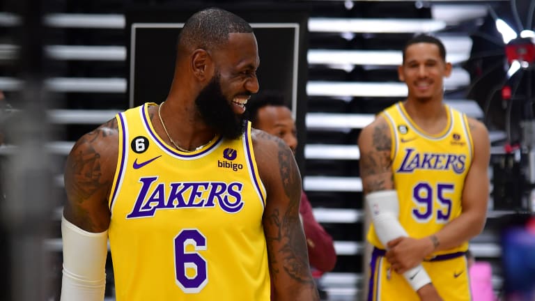 LeBron James Wears Retro Shoes at NBA Media Day